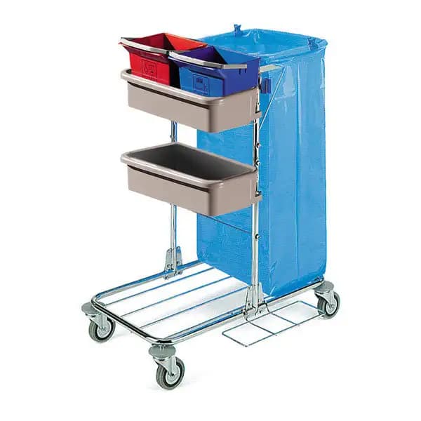 TTS TECNO 10 — chrome cleaning trolley
