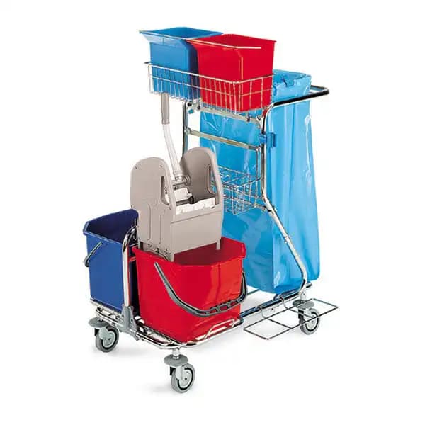 TTS MODULAR 112, 30 L — chromed trolley for professional cleaning