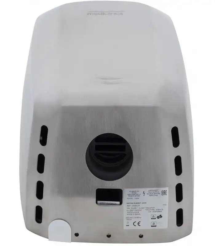 Hand Dryer Mediclinics Macflow Plus, sensor-activated, 1100 W, matte chrome, M19ACS